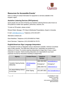Resources for Accessible Events  Assistive Listening Devices (FM Systems):