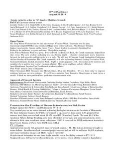 78 MSSA Senate August 25, 2010 Roll Call