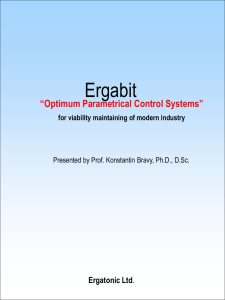 Ergabit “Optimum Parametrical Control Systems” Ergatonic Ltd for viability maintaining of modern industry