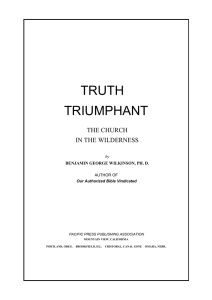 TRUTH TRIUMPHANT THE CHURCH IN THE WILDERNESS