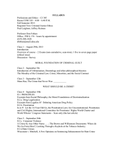 SYLLABUS Professions and Ethics – CJ 305 Fall Semester 2013