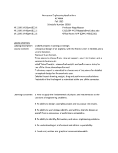 Aerospace Engineering Applications AE 460A Fall 2013 Schedule Number 20018