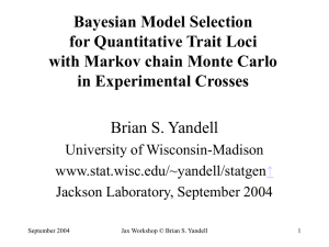 Bayesian Model Selection for Quantitative Trait Loci with Markov chain Monte Carlo