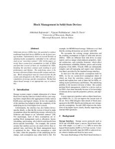 Block Management in Solid-State Devices