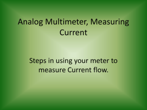 Analog Multimeter Measuring Current 10-26-11