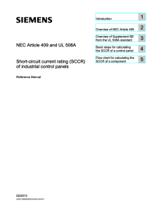 (SCCR) of industrial control panels