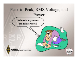 Peak-to-Peak, RMS Voltage, and Power
