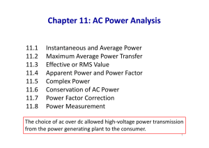 Chapter 11: AC Power Analysis