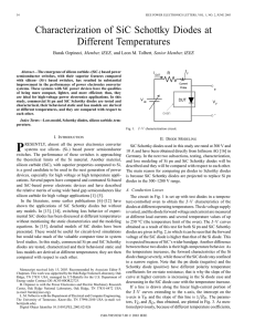 Characterization of sic schottky diodes at different temperatures