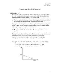Problem Set- Chapter 2 Solutions