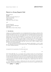 Physics in a Strong Magnetic Field