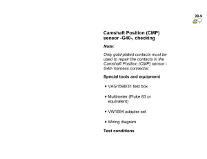 Camshaft Position (CMP) sensor -G40