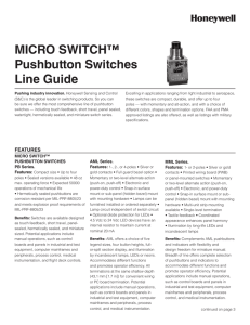 MICRO SWITCH™ Pushbutton Switches Line Guide