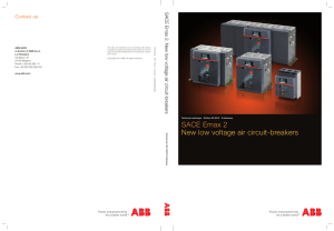 SACE Emax 2 New low voltage air circuit-breakers