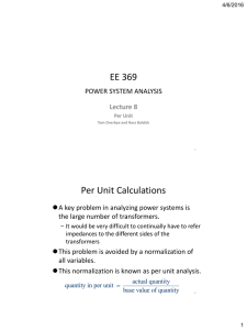 EE 369 Per Unit Calculations