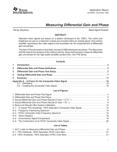 Measuring Differential Gain and Phase