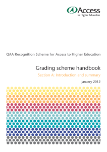 Grading scheme handbook - Access to Higher Education