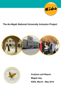 The An-Najah National University Inclusion Project