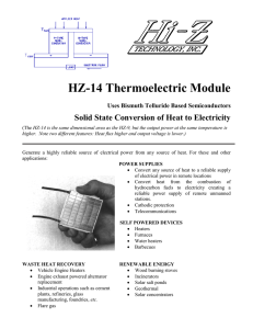 HZ-14 Thermoelectric Module - Hi