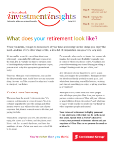 What does your retirement look like?