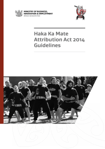 Haka Ka Mate Attribution Act 2014 Guidelines