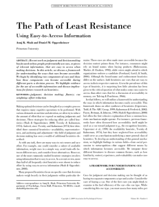 (2009). The path of least resistance