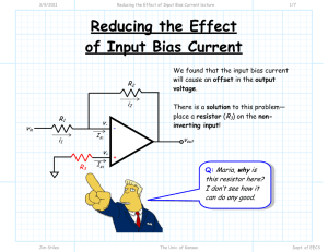 Reducing the Effect of Input Bias Current
