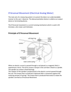 D`Arsonval Movement (Electrical Analog Meter)