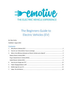 The Beginners Guide to Electric Vehicles (EV)