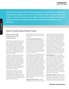 Hitachi Virtual Storage Platform Family Datasheet