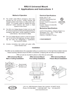 RRU-X Universal Mount Applications and Instructions
