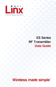 ES Series RF Transmitter Data Guide