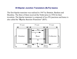 05 Bipolar Junction Transistors (BJTs) basics The first bipolar