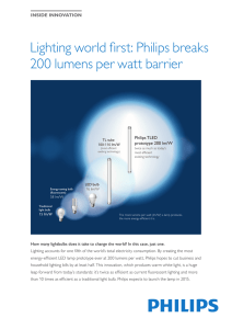 Lighting world first: Philips breaks 200 lumens per watt barrier