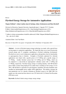 Flywheel Energy Storage for Automotive Applications