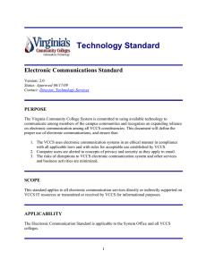 VCCS Electronic Communications Standard