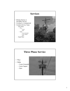 Services Three Phase Service