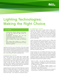 Lighting Technologies: Making the Right Choice