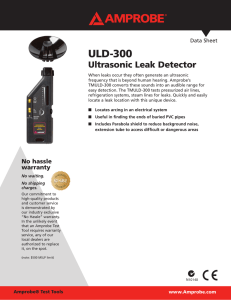 ULD-300 Ultrasonic Leak Detector Data Sheet