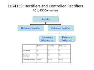ELG4139: Rectifiers and Controlled Rectifiers