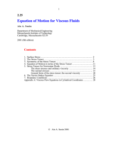 Equation of Motion for Viscous Fluids