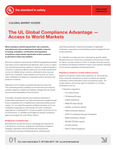 The UL Global Compliance Advantage — Access to World Markets