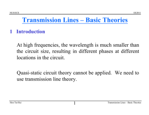 Transmission Lines – Basic Theories