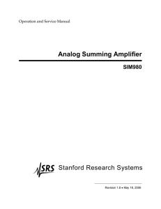 SIM980 Analog Summing Amplifier
