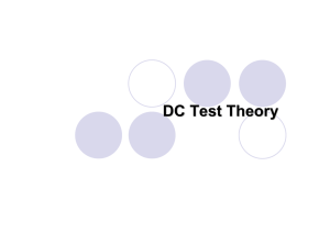 DC Test Theory