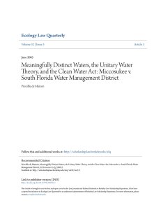 Meaningfully Distinct Waters, the Unitary Water Theory, and the
