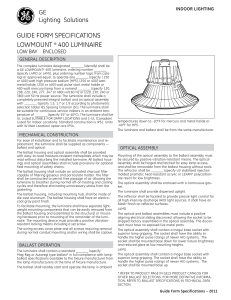 Spec Sheet — L4MD L4MU Lowmount 400 (GFS