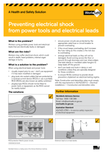 Preventing electrical shock from power tools and