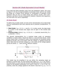 Diode Equivalent Circuit Models