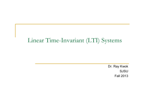 Linear Time-Invariant (LTI) Systems